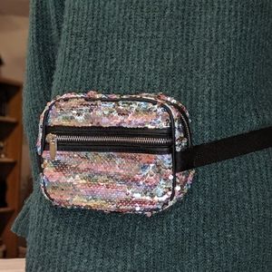 Sequin fanny pack bag